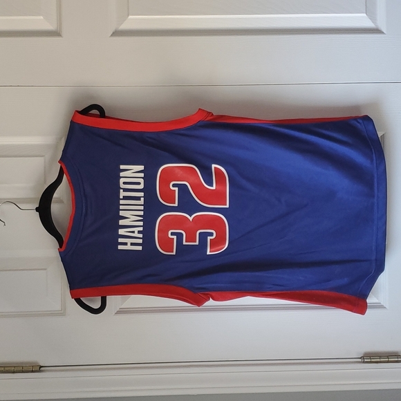 Detroit Pistons Rip Hamilton Blue Jersey Kids Large - Picture 7 of 7